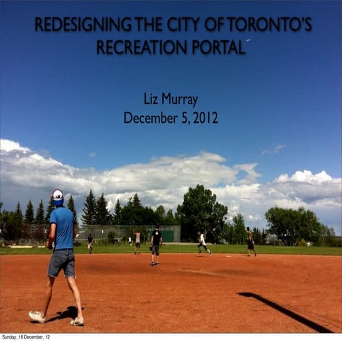 Redesigning The City of Toronto's Recreation Portal