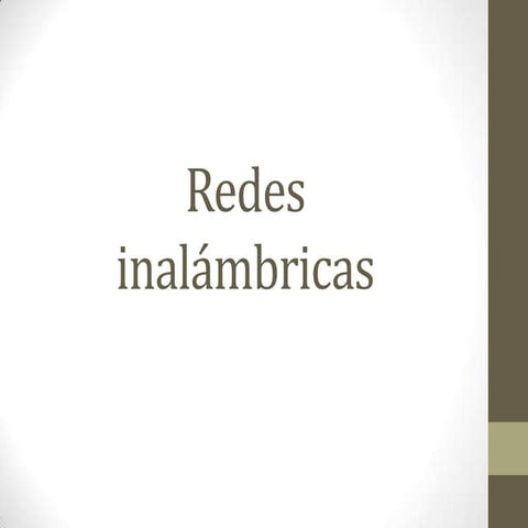Redes inalámbricas