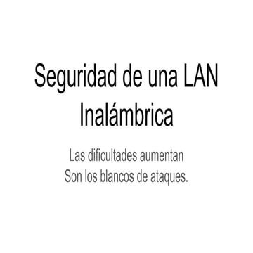 Presentación seguridad en redes inalámbricas