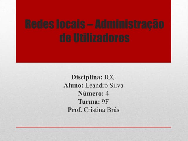 Redes locais – administração de uti...