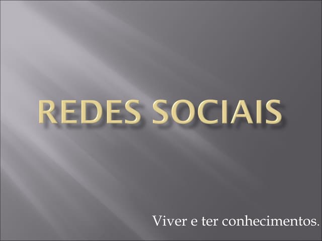Redes Sociais   Slide.