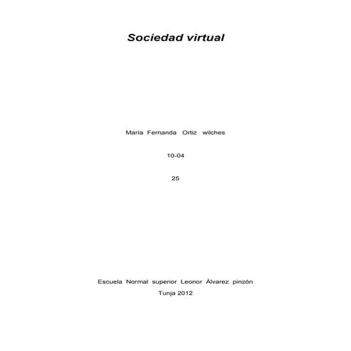 sociedad virtual 
