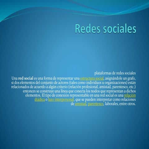 Concepto plataformas de redes sociales | PPTX
