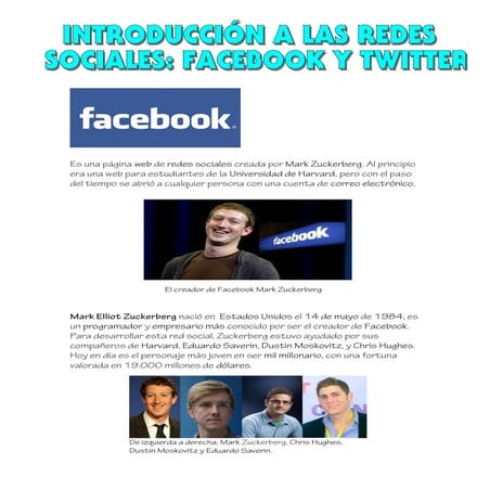 Redes sociales. facebook y twitter 