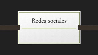 Redes sociales