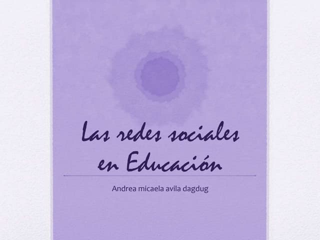 Redes sociales educacion 