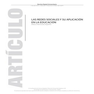 Redes sociales en educacion