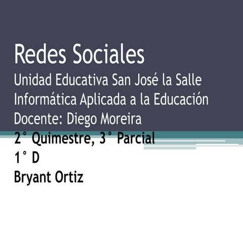 El Impacto y Uso de las Redes Sociales en la Educación Moderna | PPTX