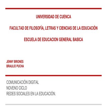 Redes sociales en la educacion