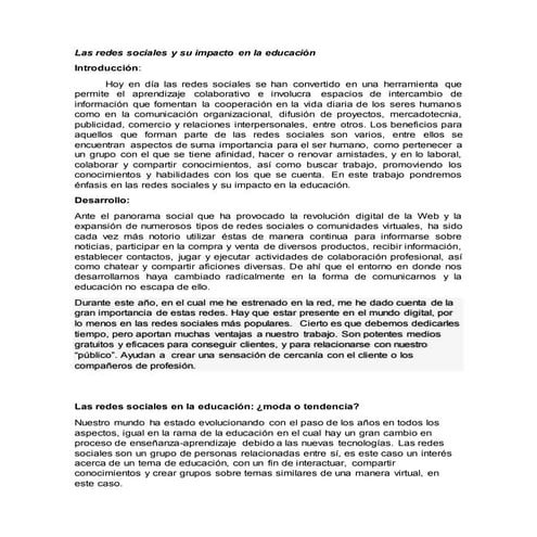 El Impacto de las Redes Sociales en la Educación Moderna y su Potencial ...