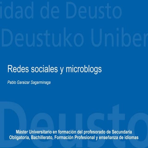 Redes sociales y Microblogs