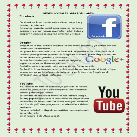 Redes sociales más populares