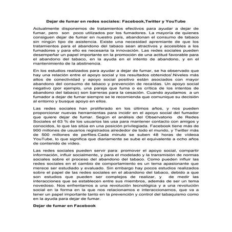 Redes sociales para dejar de fumar  2