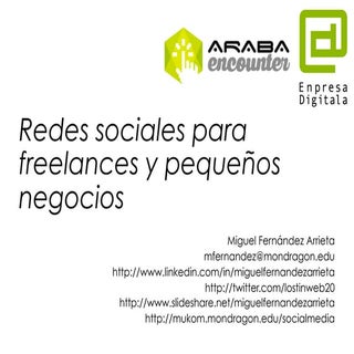Redes sociales para freelances y pe...