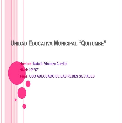 Uso adecuado de las redes sociales | PPTX