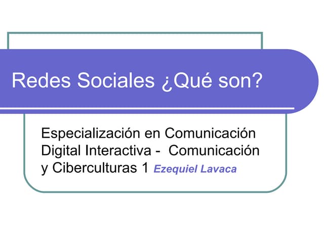 Redes Sociales ¿Qué Son