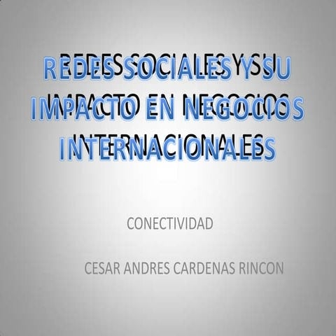 Redes sociales y su impacto en negocios internacionales
