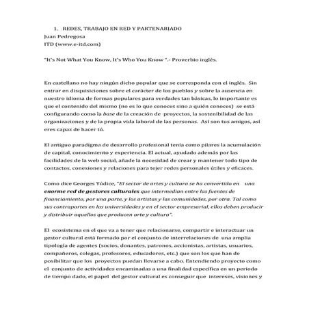 Redes trabajoenred partenariado