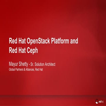 Red hat open stack and storage presentation