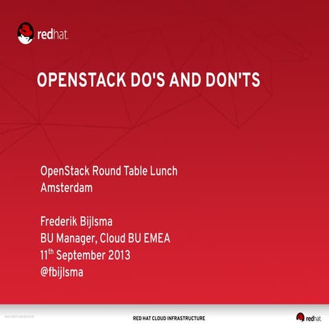Red Hat Event Amsterdam on OpenStack