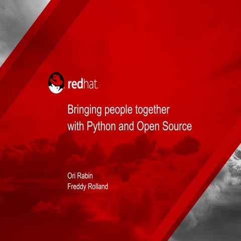 Bringing people together with Python and Open Source