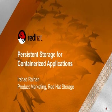 Persistent Storage for Containerized Applications
