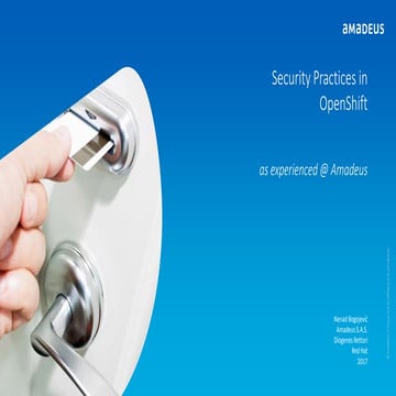 Security practices in OpenShift | PDF
