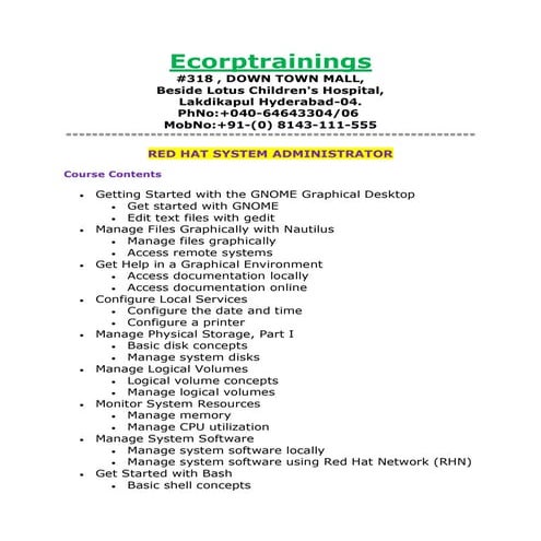 Sun ldap training hyderabad | PDF