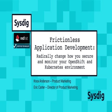 Frictionless Application Development:  Radically Change How You Secure and Mo...