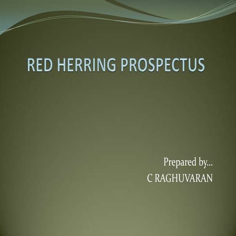 Red herring prospectus