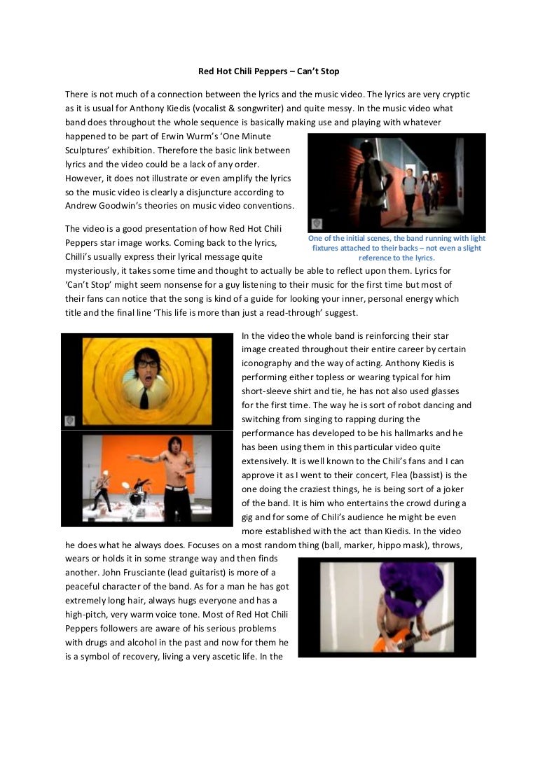 Can T Stop Red Hot Chili Peppers Song Wikipedia