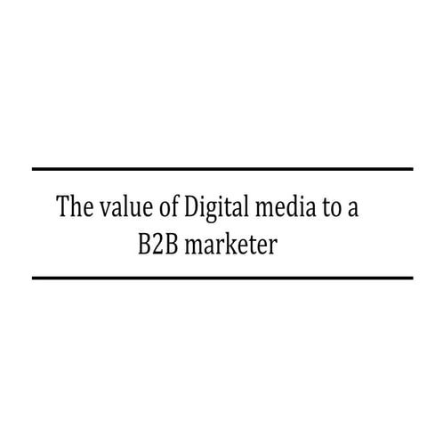 Digital marketing and B2B