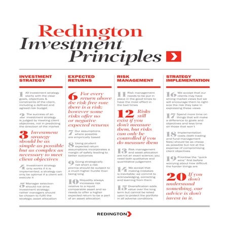 Redington Investment Principles