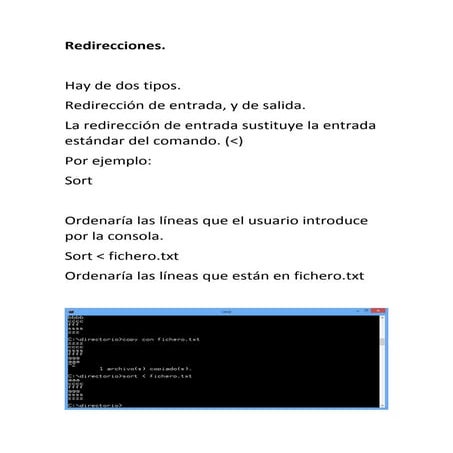Redirecciones en MS DOS e introducción a SCRIPTS