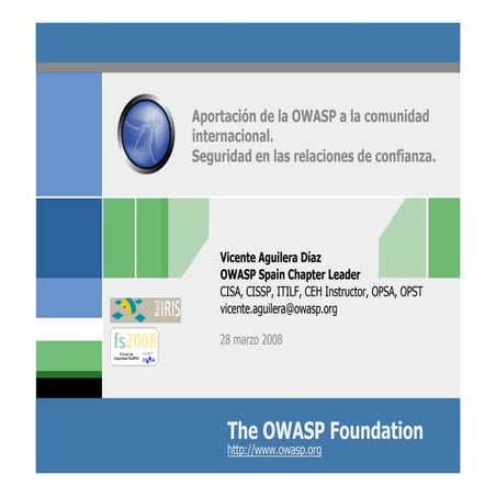 Seguridad en las relaciones de confianza. VI Foro de Seguridad de RedIRIS