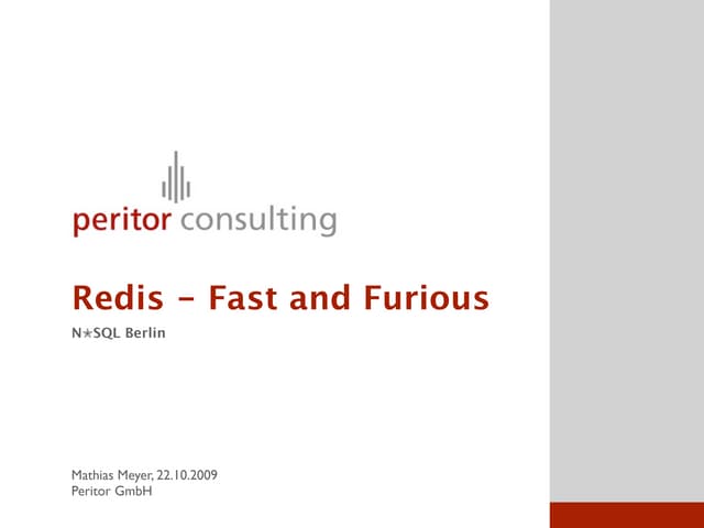 Redis - N✮SQL Berlin