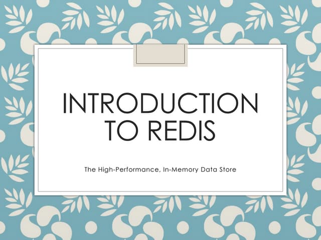 Redis_Presentation.pptx ppt on redis and