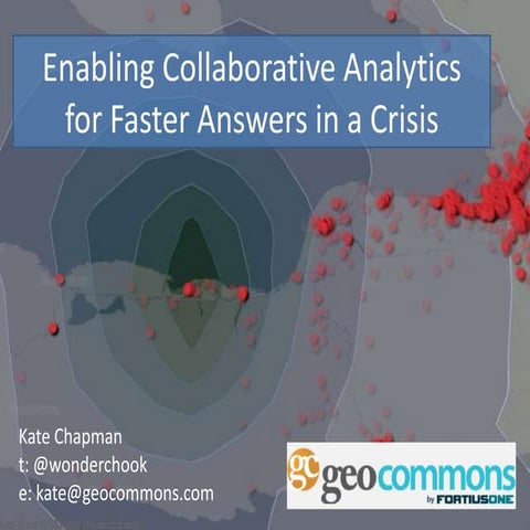 Enabling Collaborative Analytics for Faster Answers in Crisis