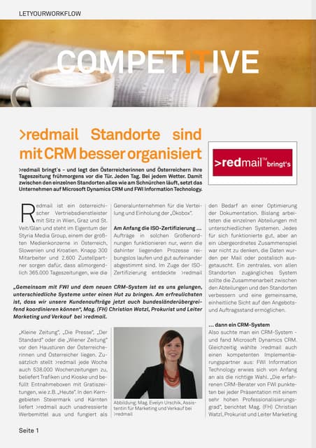 >redmail Standorte sind mit CRM besser organisiert