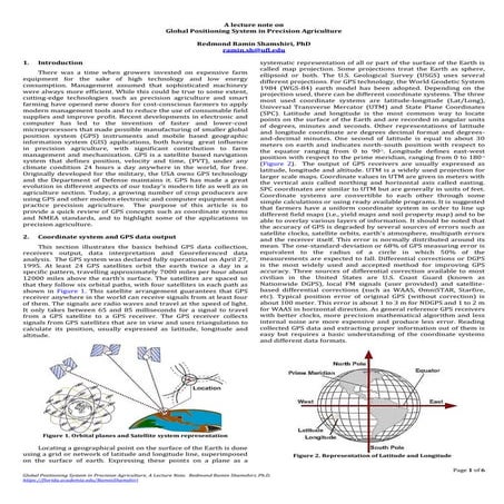 Global Positioning System in Precision Agriculture | PDF
