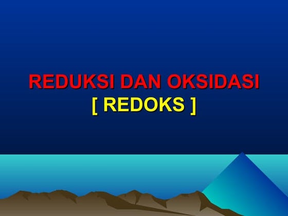 Chemistry Redoks | PPT