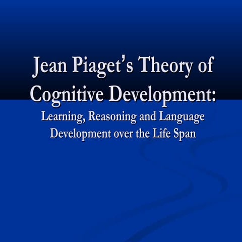 Redo piaget's cognitive development