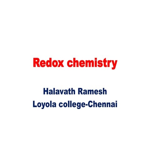 Redox chemistry