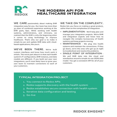 Redox Enterprise One Pager 