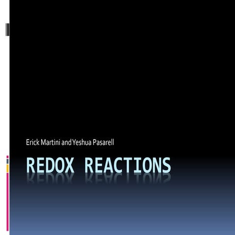 Redox reactions