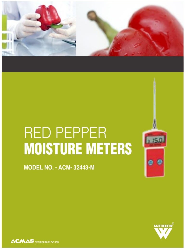 Red pepper moisture meters