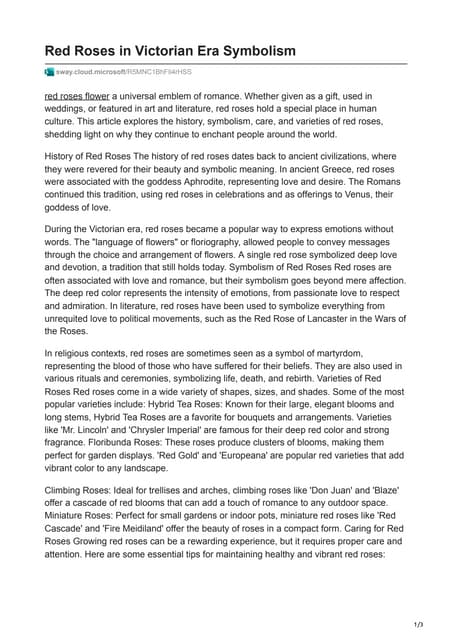 Rose Information in English-Rose Information for Project-Rose ...