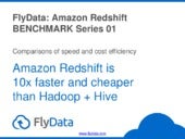 Amazon Redshift is 10x faster and cheaper than Hadoop + Hive
