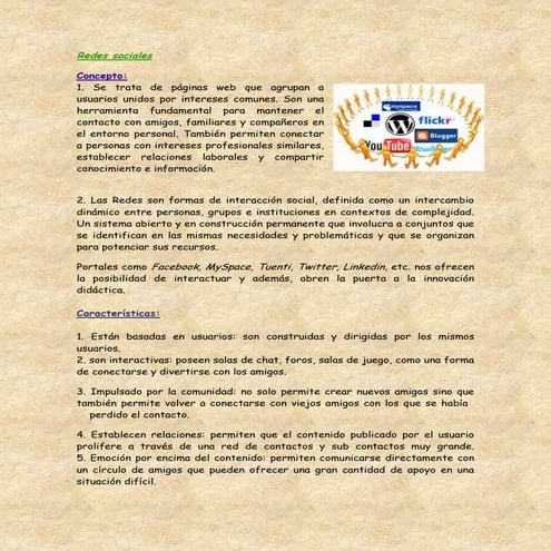 Red soc concepto y caract