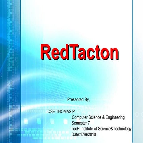 Redtacton Presentation